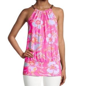 Lilly Pulitzer Bowen Halter Top in Beachy Blooms